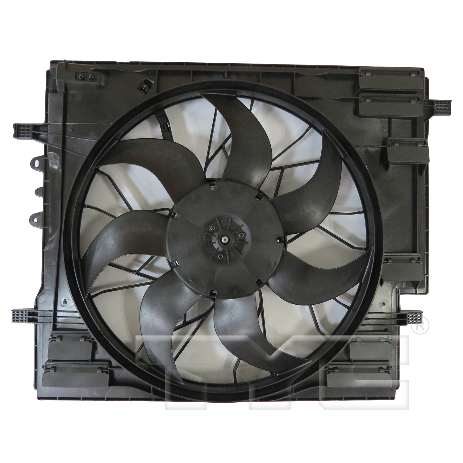 Radiator cooling fan assembly new aftermarket replacement Volvo XC90 2016-2022