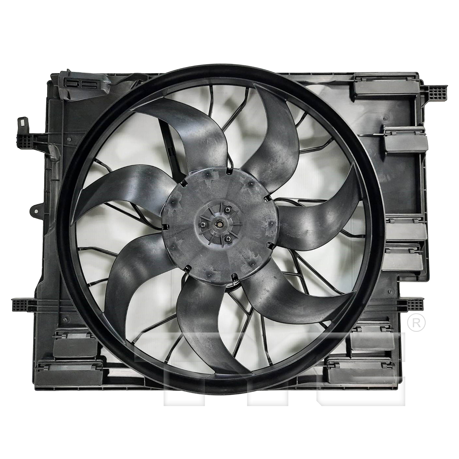 Radiator cooling fan assembly new aftermarket replacement Volvo V90 2017-2021
