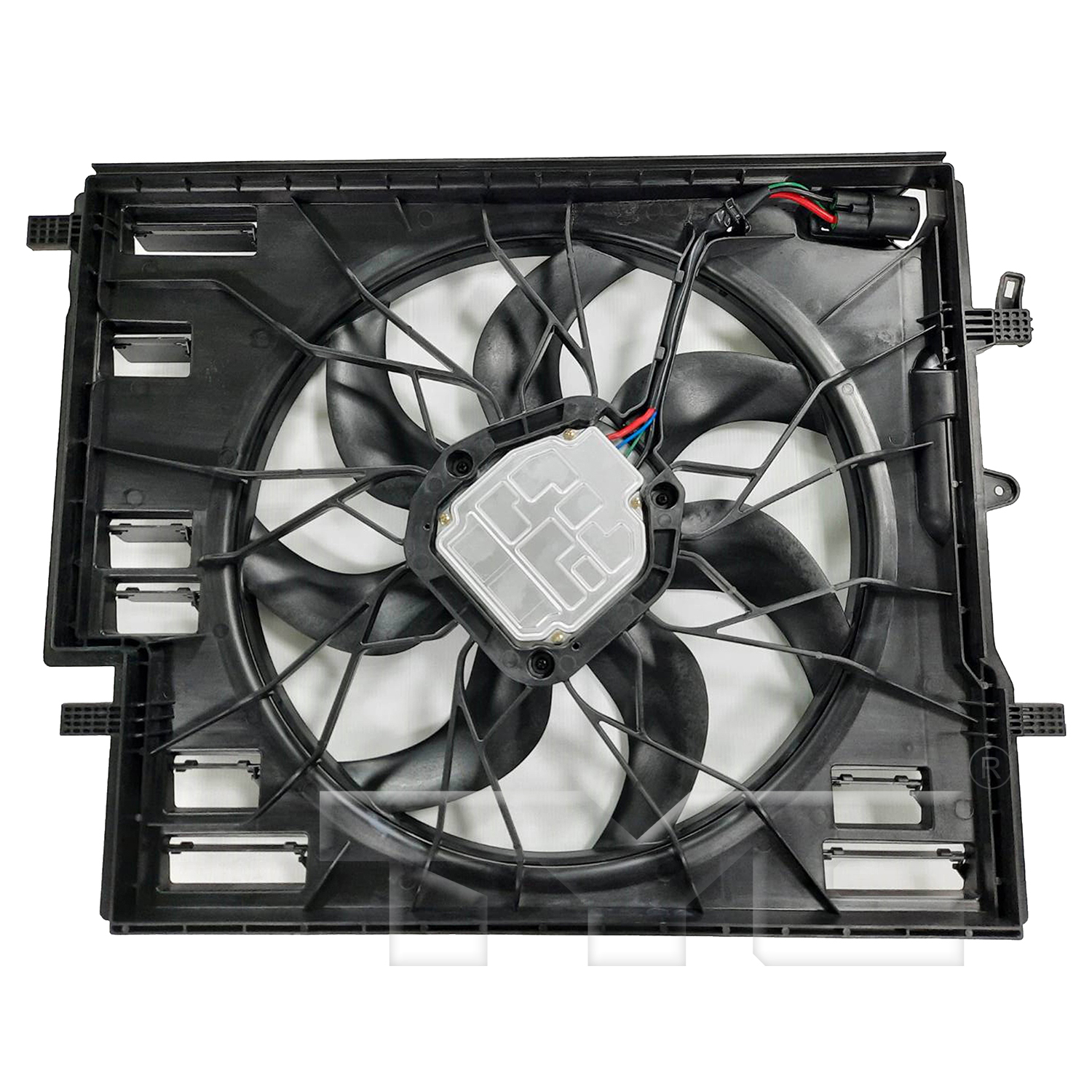 Radiator cooling fan assembly new aftermarket replacement Volvo V90 2017-2021