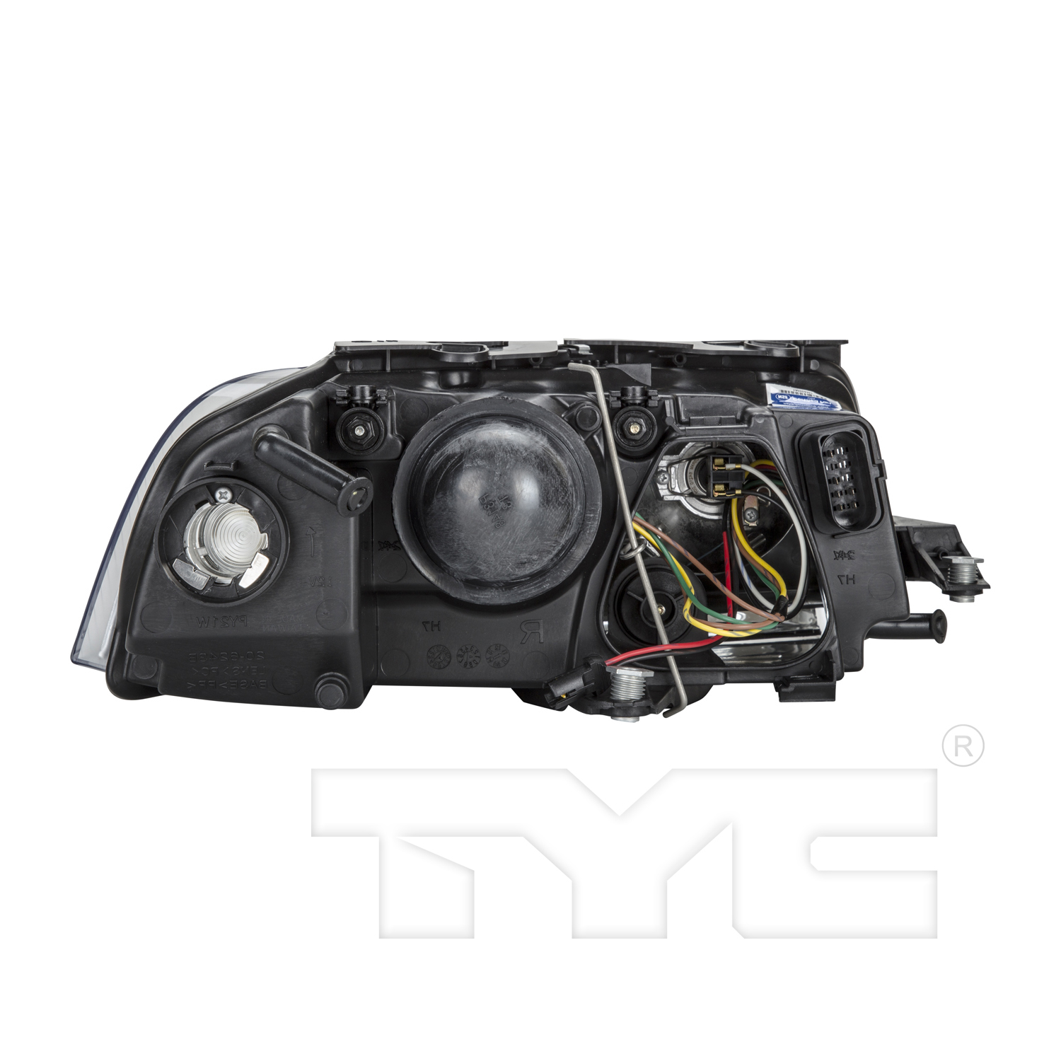 Left headlamp assembly composite new aftermarket replacement Volkswagen Passat 2001-2005