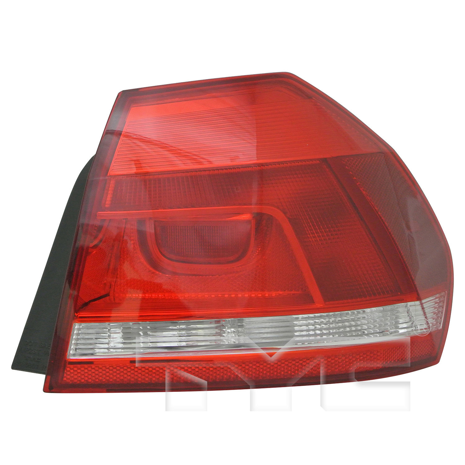 Right taillamp assembly outer new CAPA certified aftermarket Volkswagen Passat 2012-2015