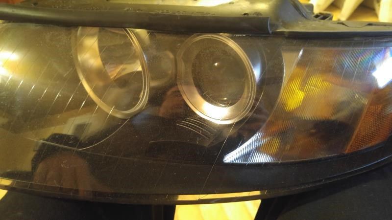 Left headlamp assembly composite used genuine OEM Audi A4 2003-2006