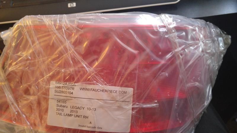 Right taillamp assembly outer used genuine OEM Subaru Legacy 2010-2014