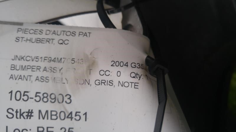 Front bumper energy absorber used genuine OEM Infiniti G35 2003-2004