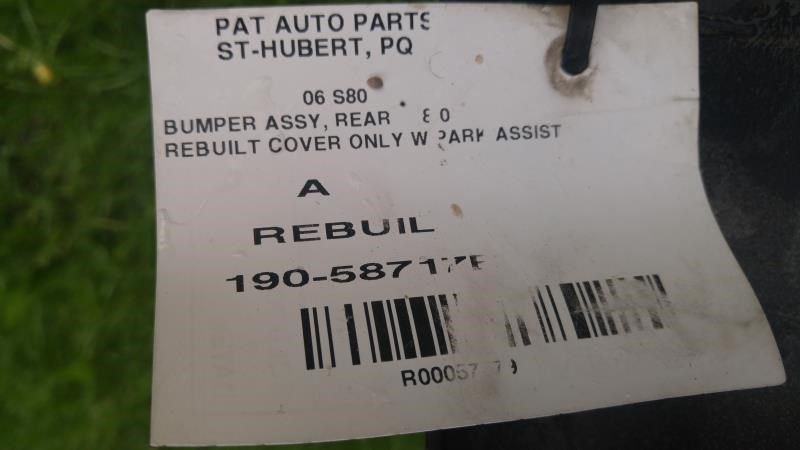 Rear Bumper Cover used genuine OEM Volvo S80 2004-2006