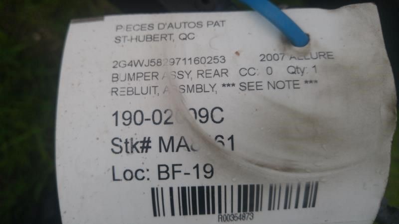 Rear bumper cover used genuine OEM Buick Allure 2005-2009