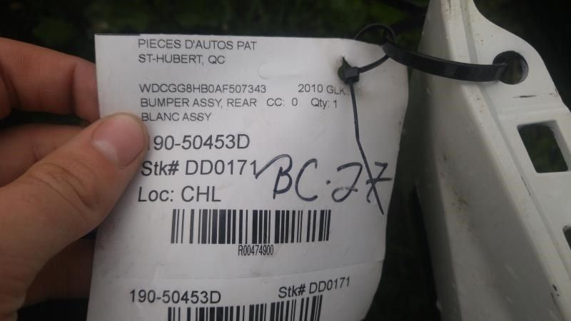 Refuerzo de defensa trasero usado original (OEM) Mercedes-Benz GLK350 2010-2015