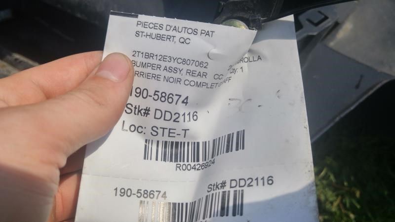 Rear bumper energy absorber used genuine OEM Toyota Corolla 1998-2002