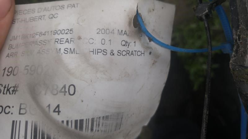 Rear bumper energy absorber used genuine OEM Mazda 3 2004-2006