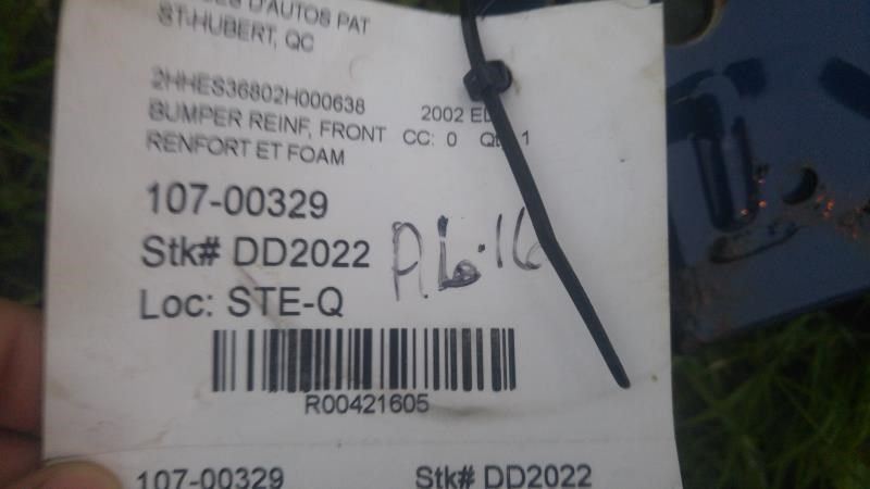 Refuerzo de defensa delantero usado original (OEM) Acura EL 2001-2003