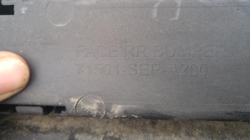 Rear bumper cover used genuine OEM Acura TL 2007-2008