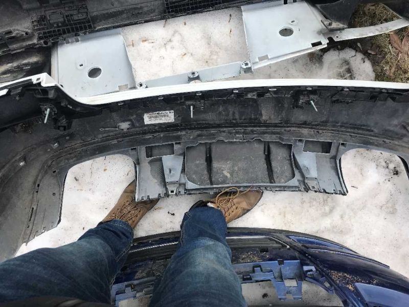 Defensa (parachoques) trasera usada original (OEM) Audi A3 2015-2016