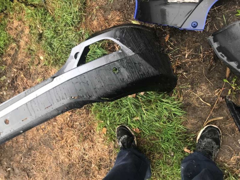 Rear bumper cover upper used genuine OEM Toyota RAV4 2016-2018