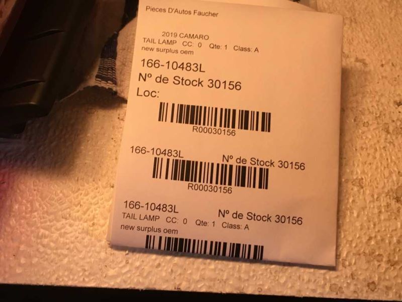 Tail Lamp used genuine OEM Chevrolet Camaro 2019-2024