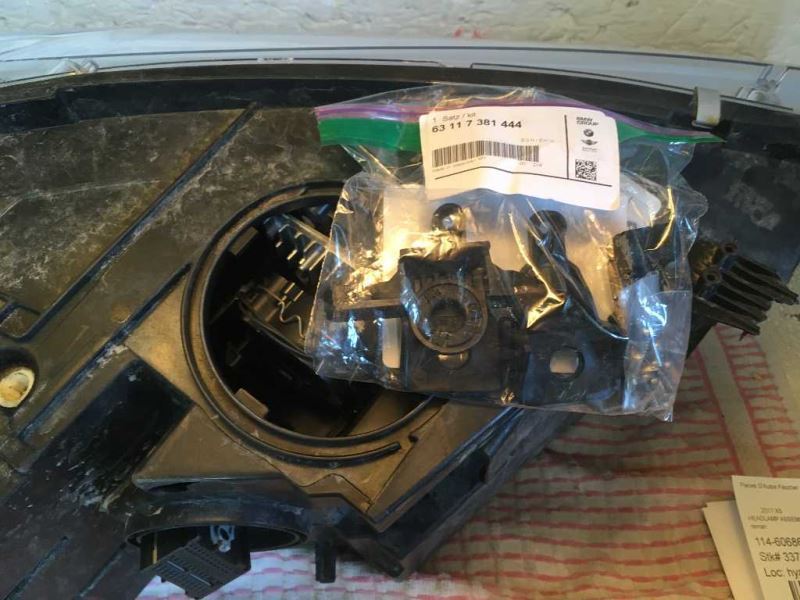 Left headlamp lens/housing used genuine OEM BMW X6 2015-2019