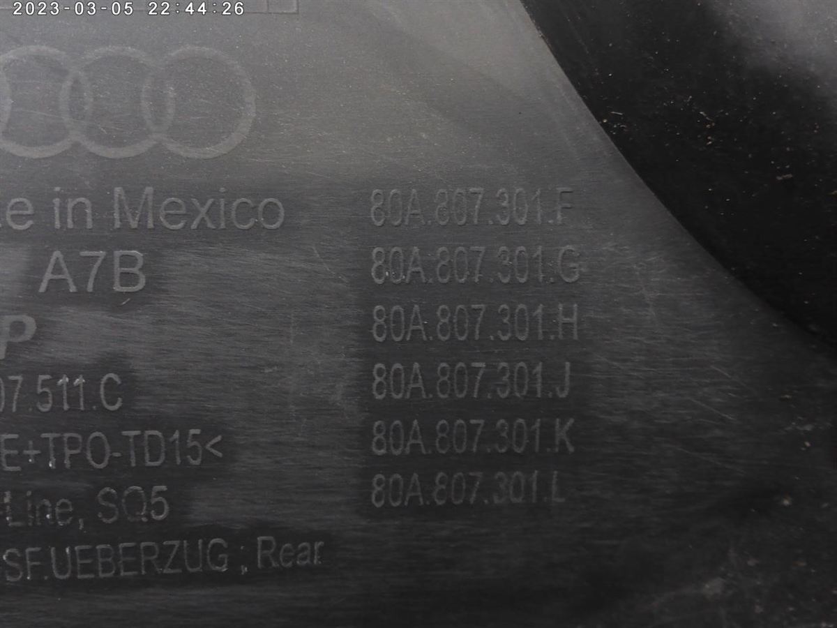 Rear bumper cover used genuine OEM Audi SQ5 2018-2020