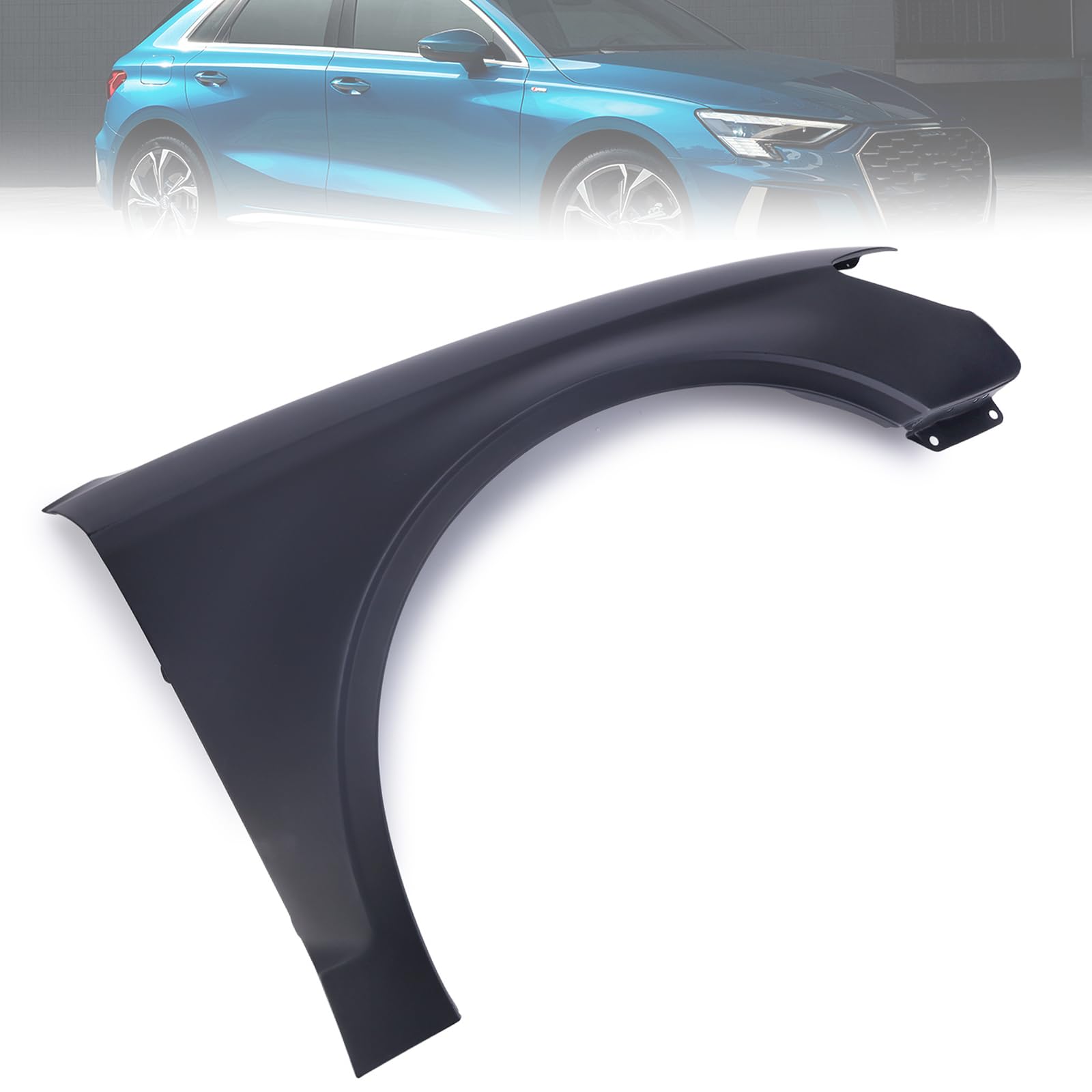 Left front fender assembly new aftermarket replacement Audi A3 2015-2020