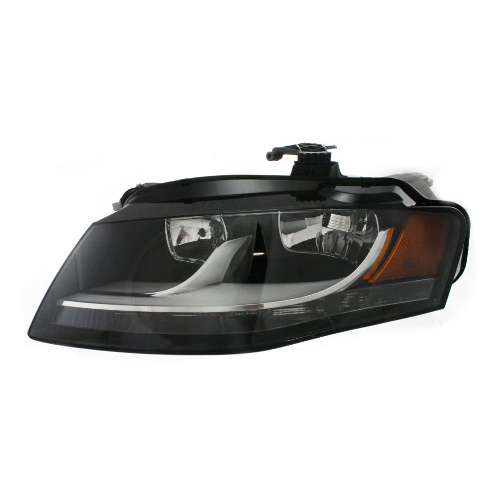 Left headlamp assembly composite new aftermarket replacement Audi A4 2009-2012