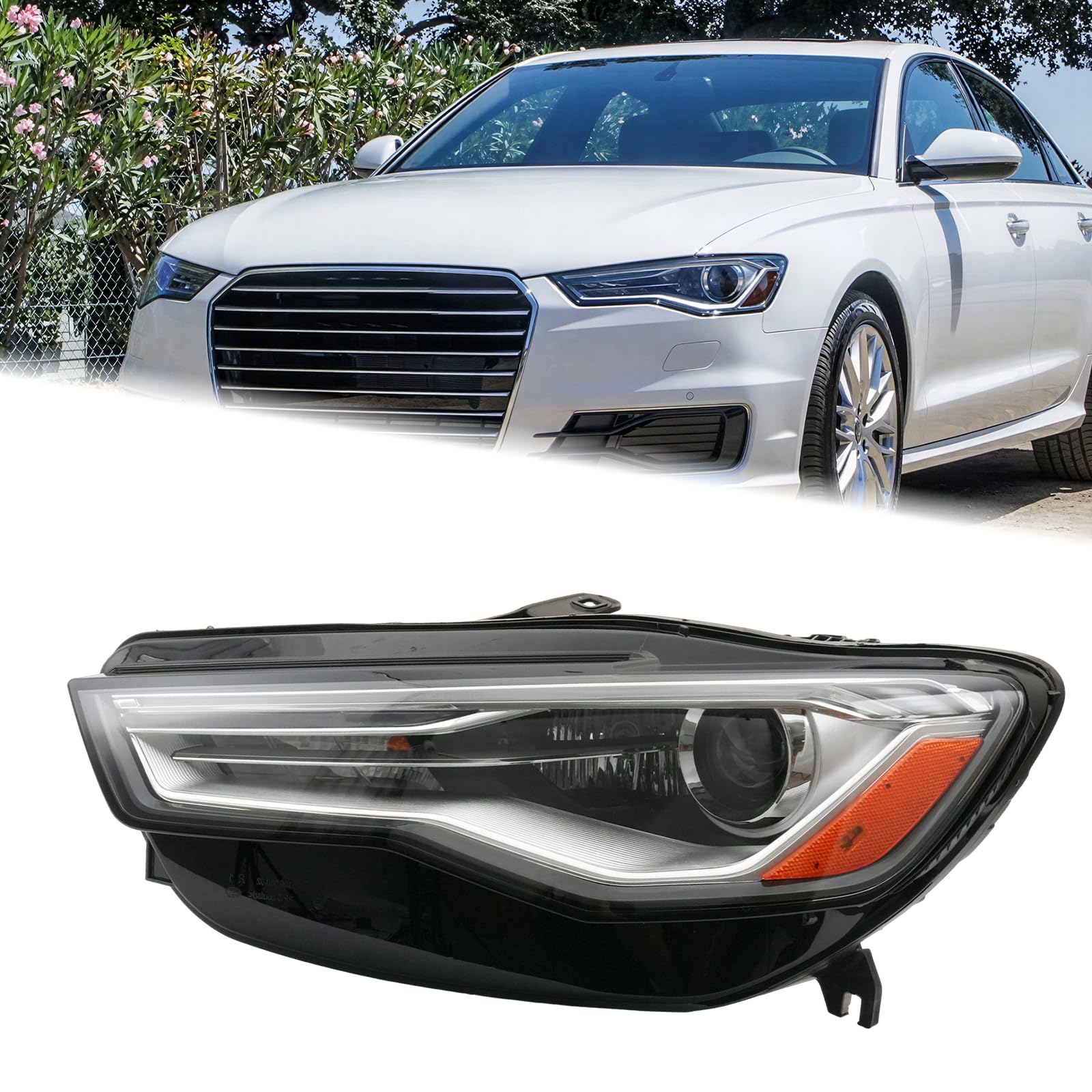 Left headlamp assembly composite used genuine OEM Audi A5 Quattro 2012-2017