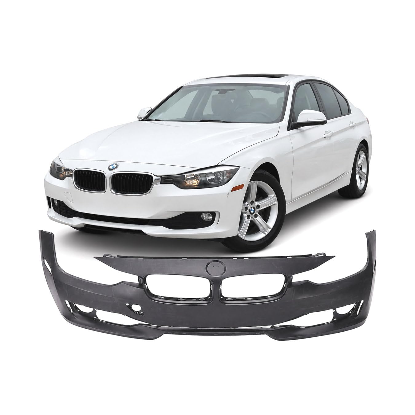 Front bumper cover new aftermarket replacement BMW 328I 2012-2015