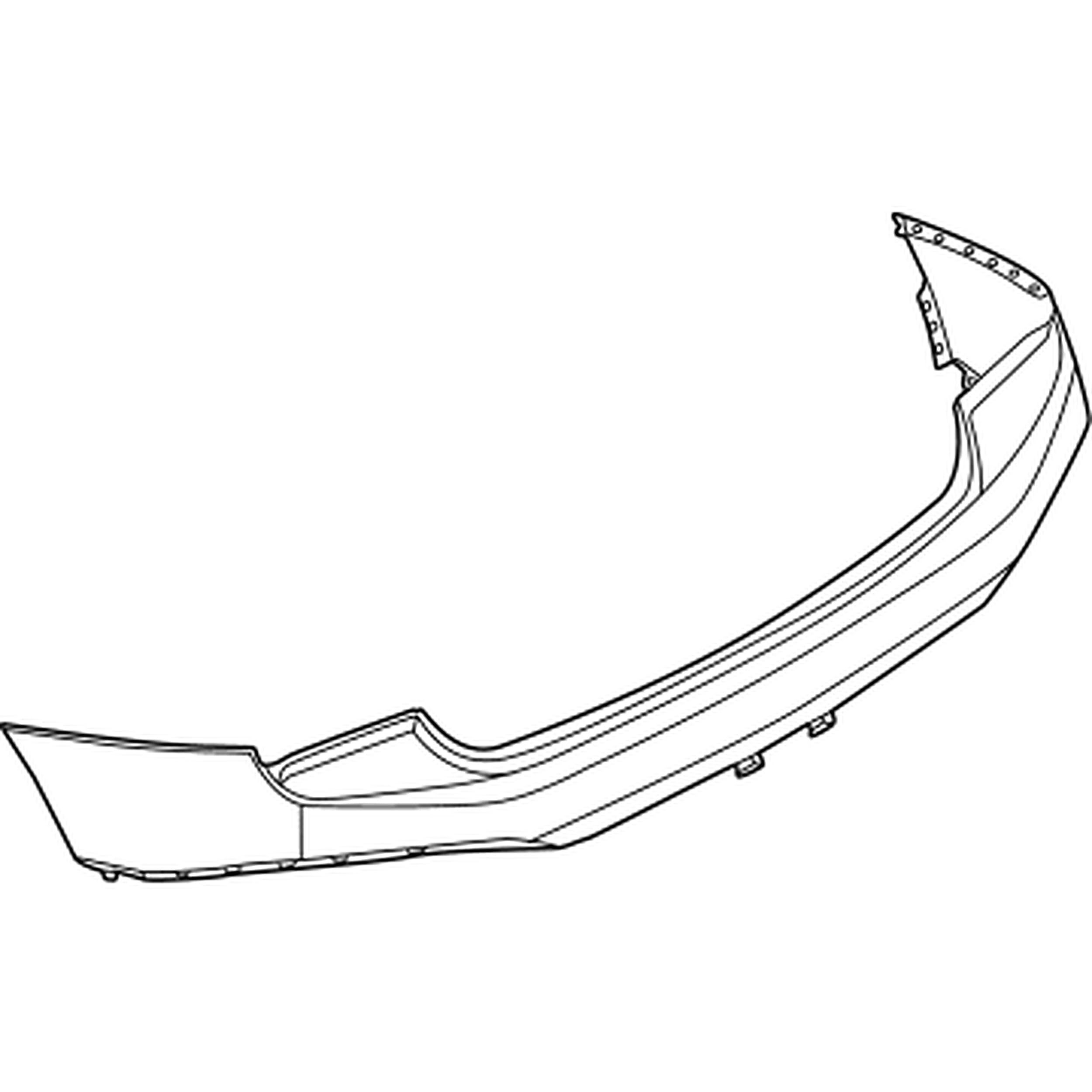 Rear bumper cover upper new aftermarket replacement BMW IX 2022-2025
