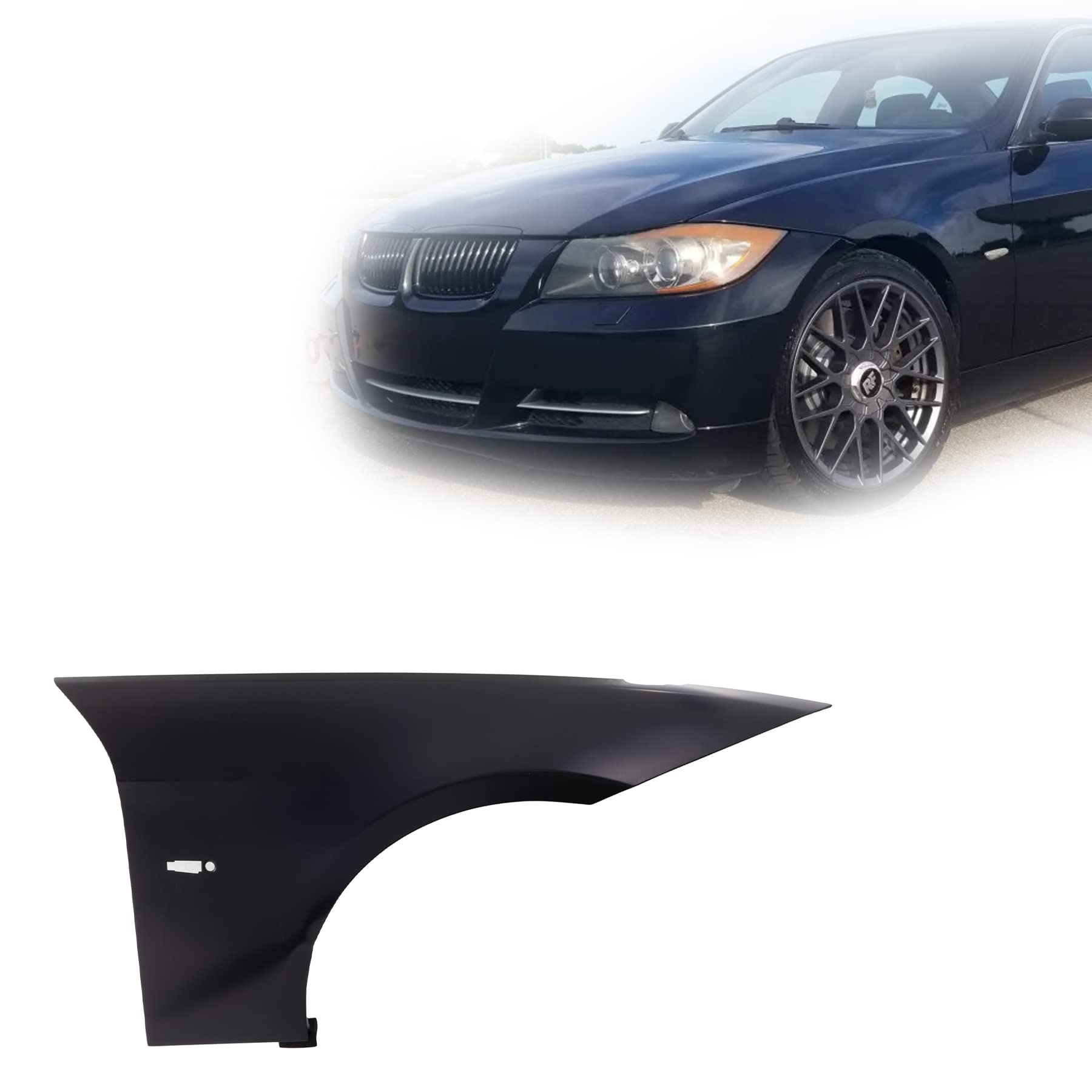 Right front fender assembly new aftermarket replacement BMW 323I 2006-2011