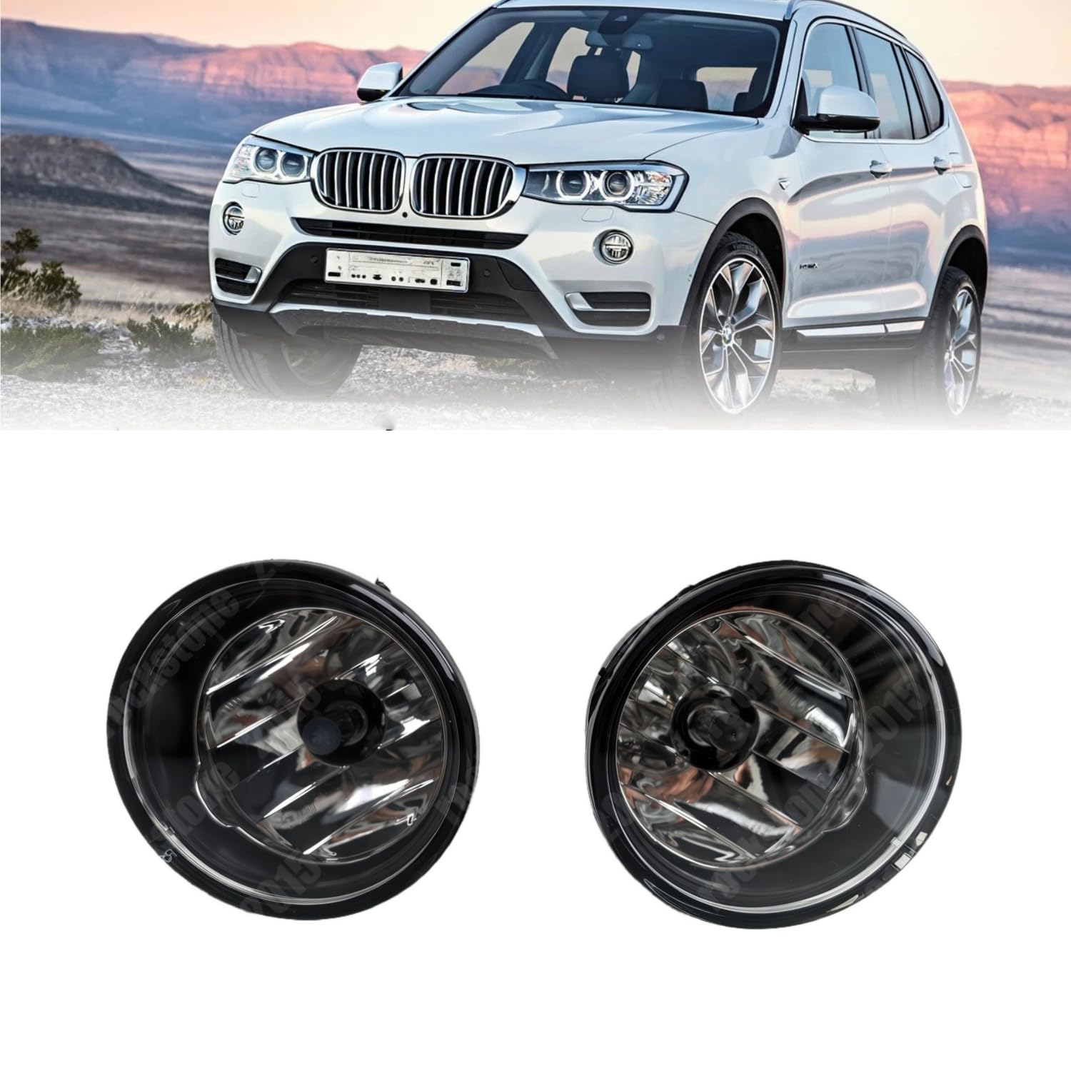 Left fog lamp assembly new CAPA certified aftermarket BMW X3 2011-2017