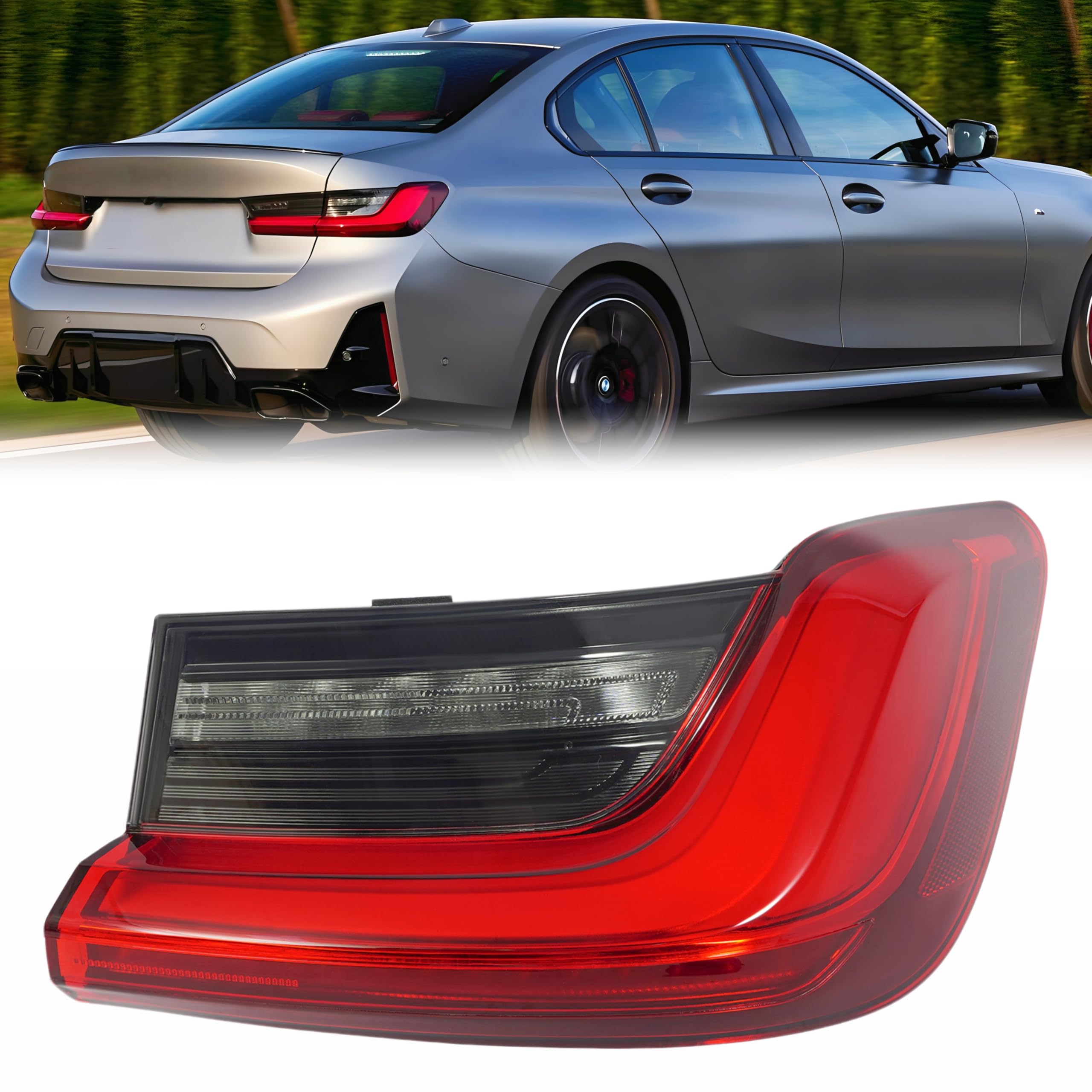 Right taillamp assembly outer new aftermarket replacement BMW 330I 2019-2022