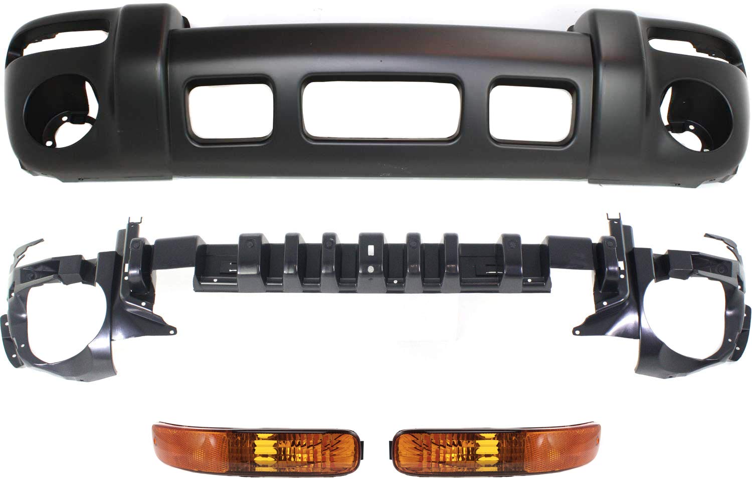 Front bumper cover new aftermarket replacement Jeep Liberty 2002-2004