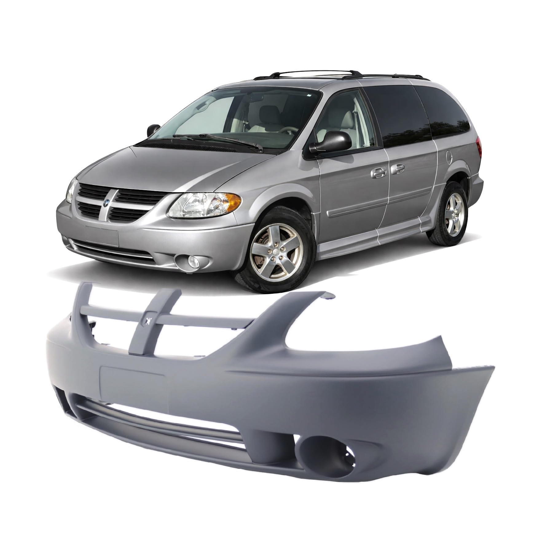 Front bumper cover new CAPA certified aftermarket Dodge Grand Caravan 2005-2007