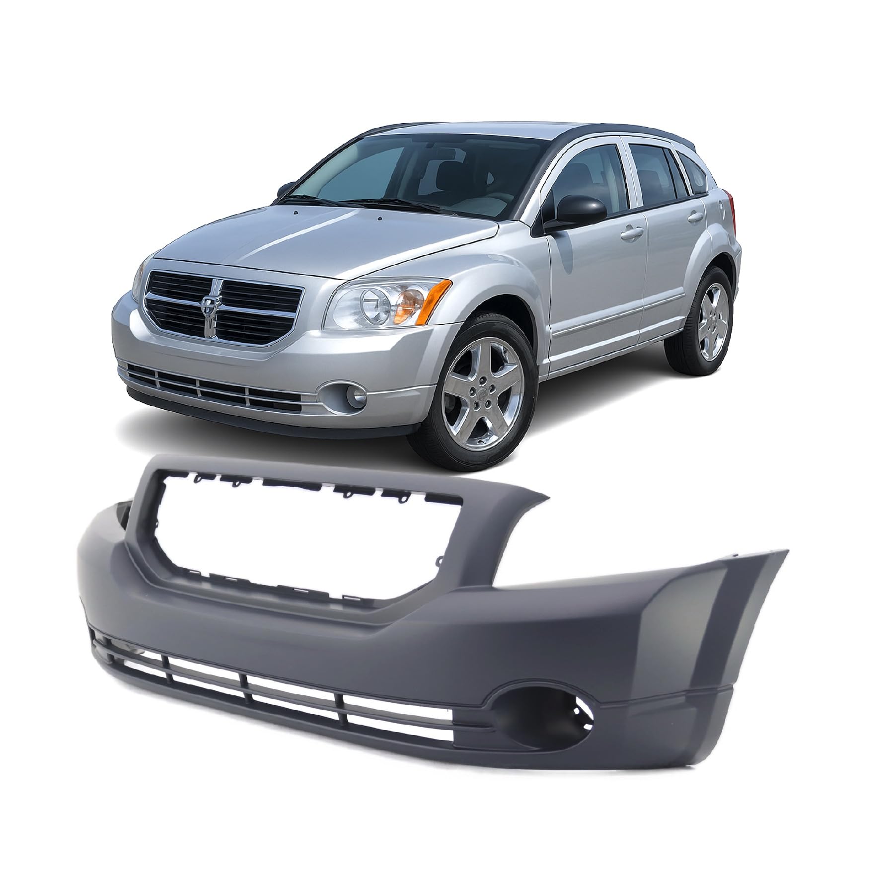 Front bumper cover new aftermarket replacement Dodge Caliber 2007-2012