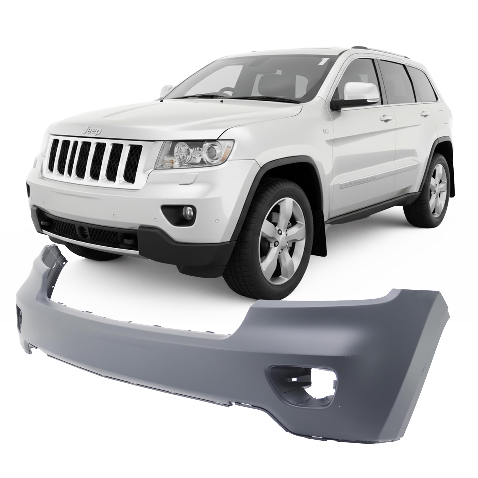 Defensa (parachoques) delantera nueva aftermarket certificada CAPA Jeep Grand Cherokee 2011-2013