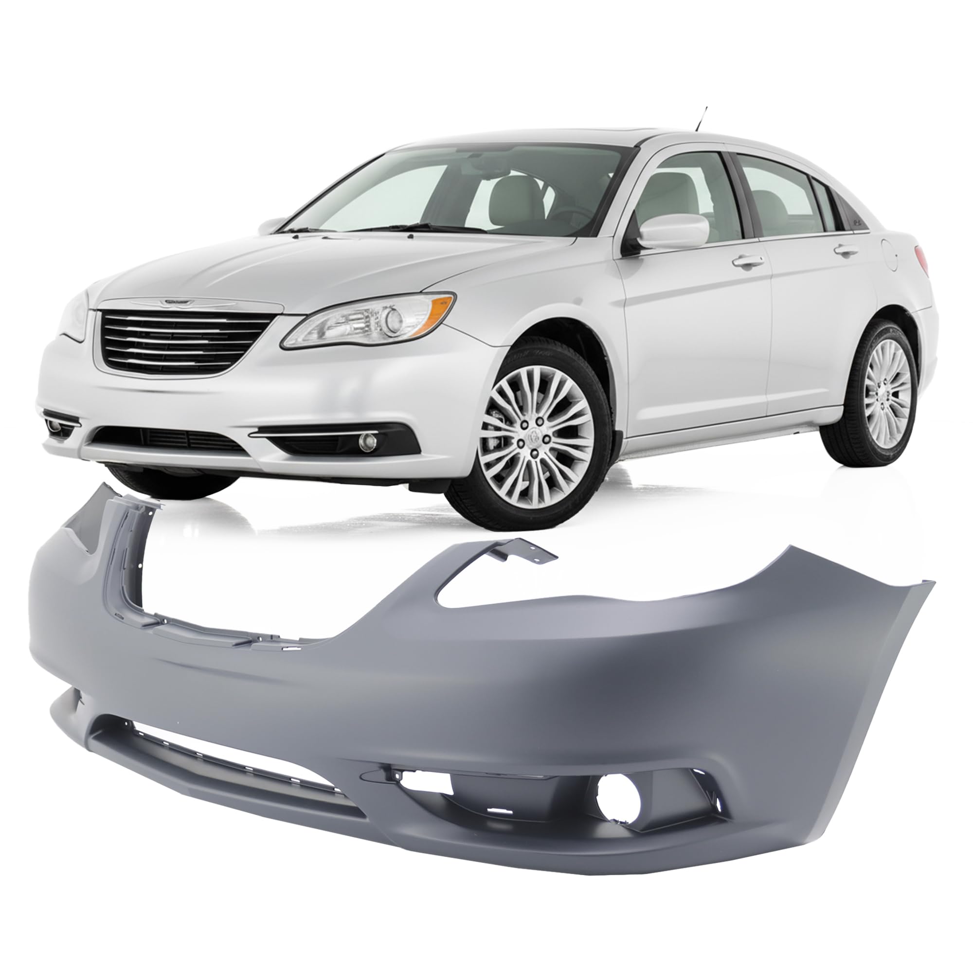 Front bumper cover new aftermarket replacement Chrysler 200 2011-2014