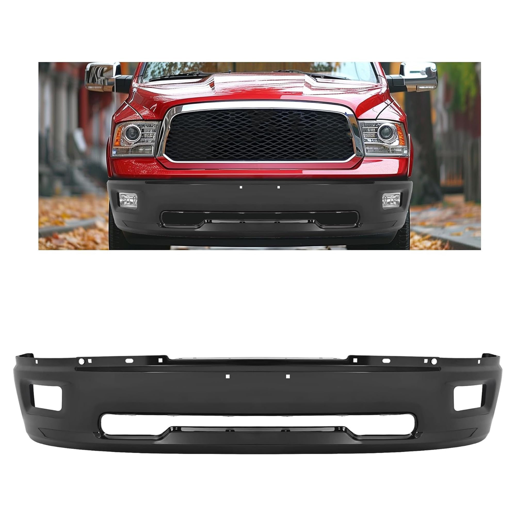 Front bumper face bar new CAPA certified aftermarket Dodge RAM 1500 2009-2010