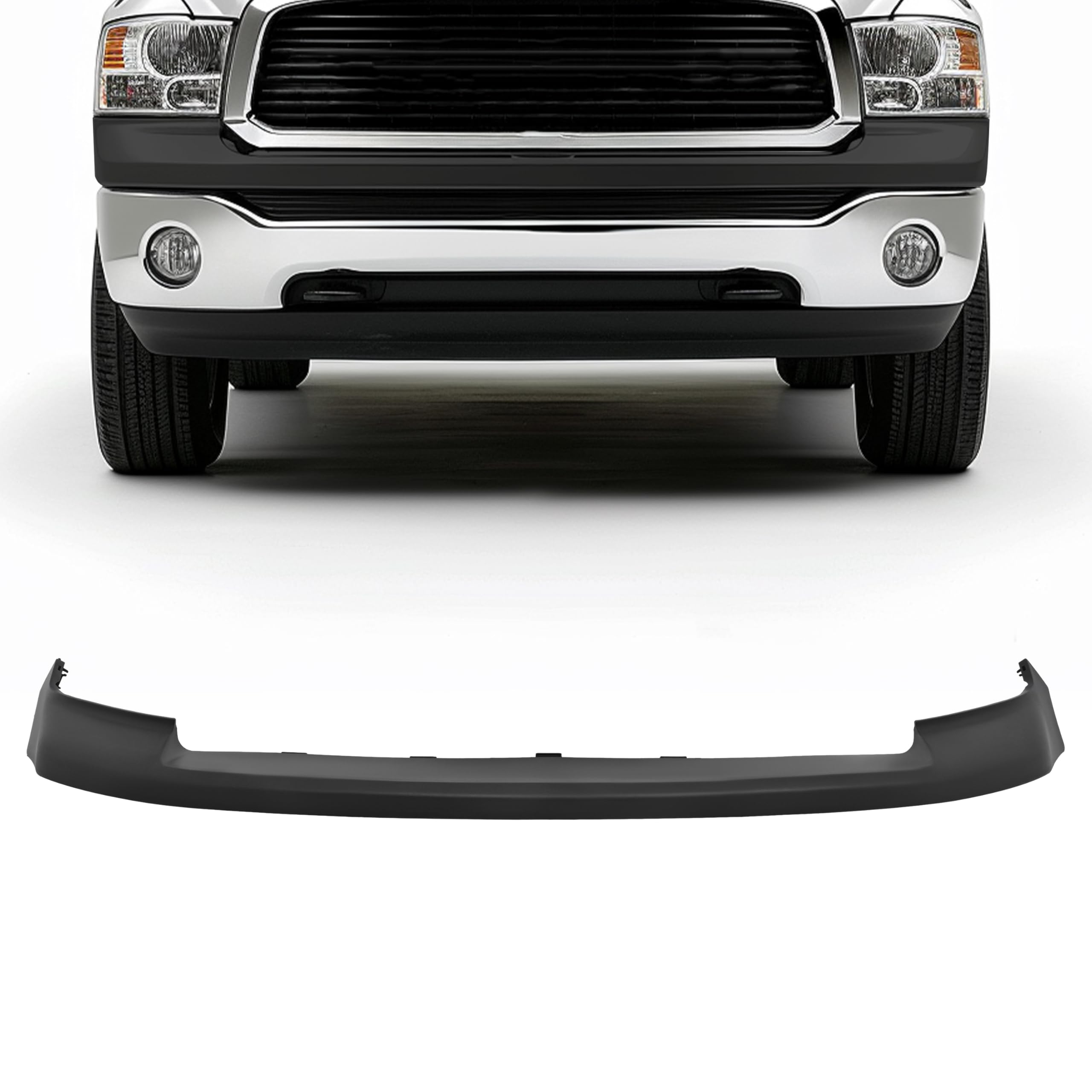 Front bumper cover upper new CAPA certified aftermarket Dodge RAM 1500 2009-2010