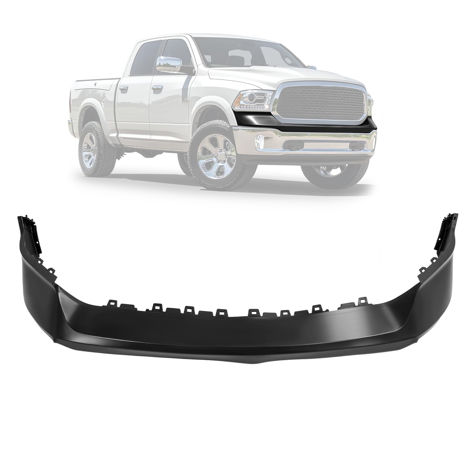 Front bumper cover upper new CAPA certified aftermarket RAM 1500 2013-2018