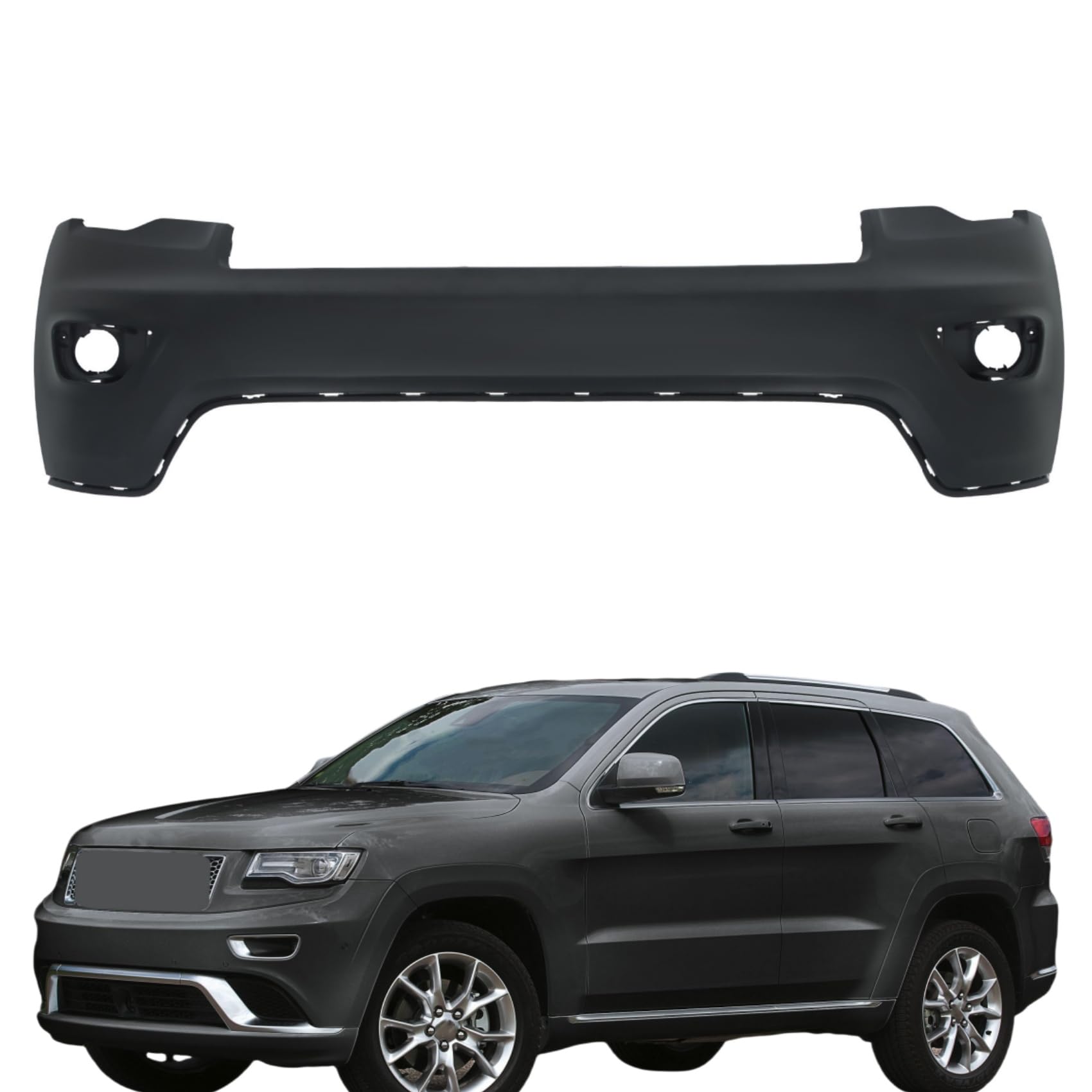 Front bumper cover upper new CAPA certified aftermarket Jeep Grand Cherokee 2016-2022