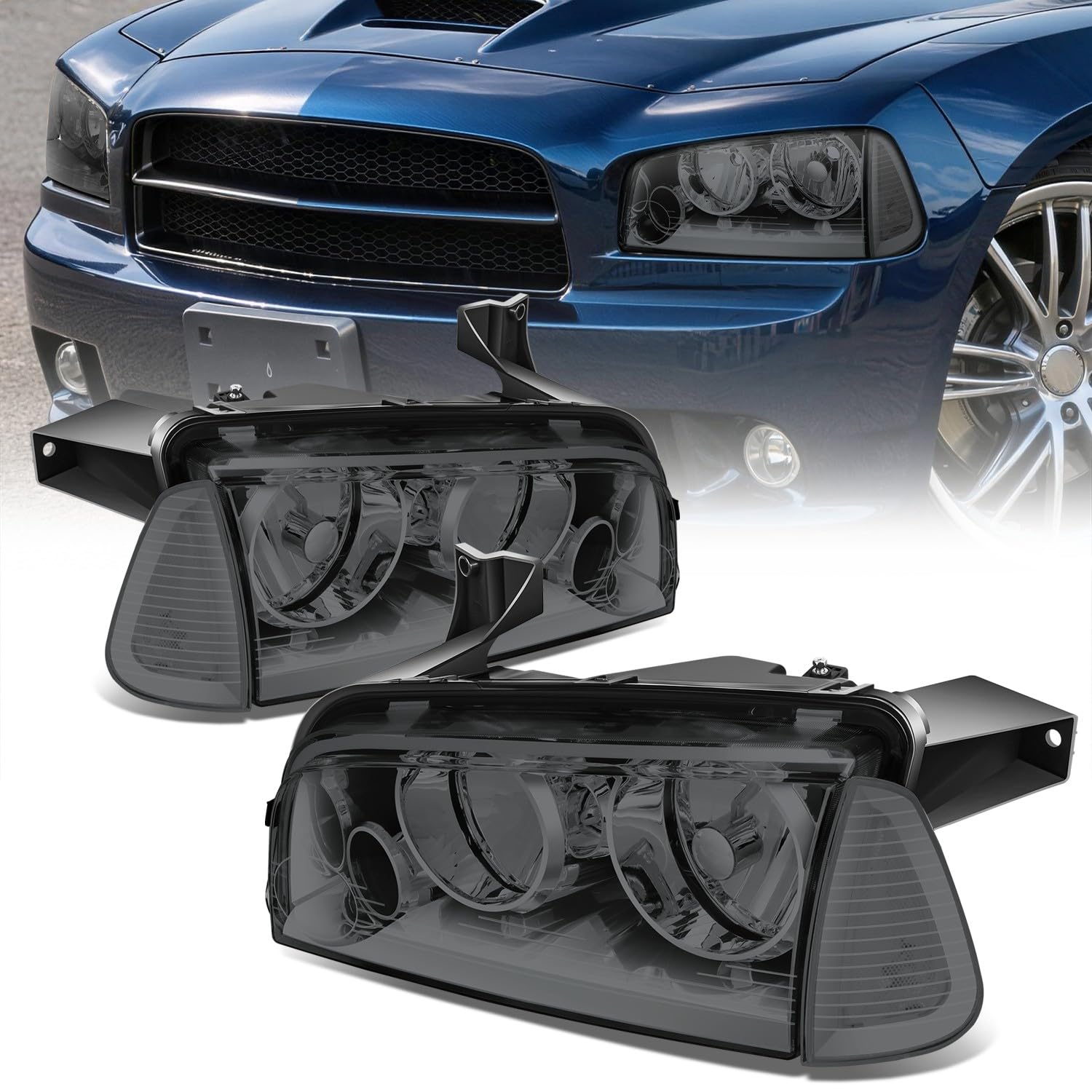 Faro izquierdo nuevo de reemplazo (aftermarket) Dodge Charger 2006-2007