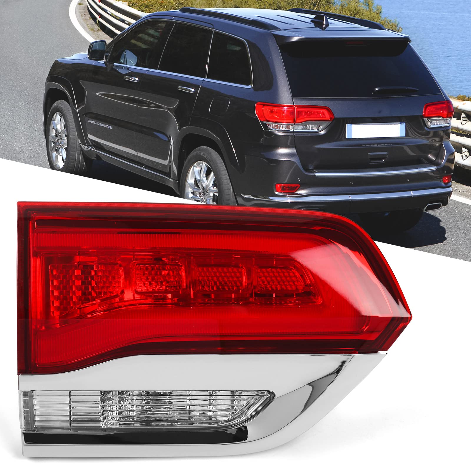 Left taillamp assembly inner new aftermarket replacement Jeep Grand Cherokee 2014-2021