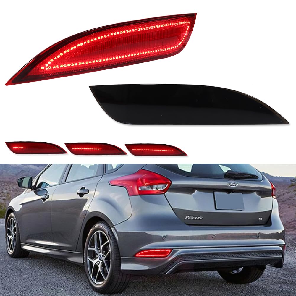Right rear bumper reflector new aftermarket replacement Ford Focus 2015-2018