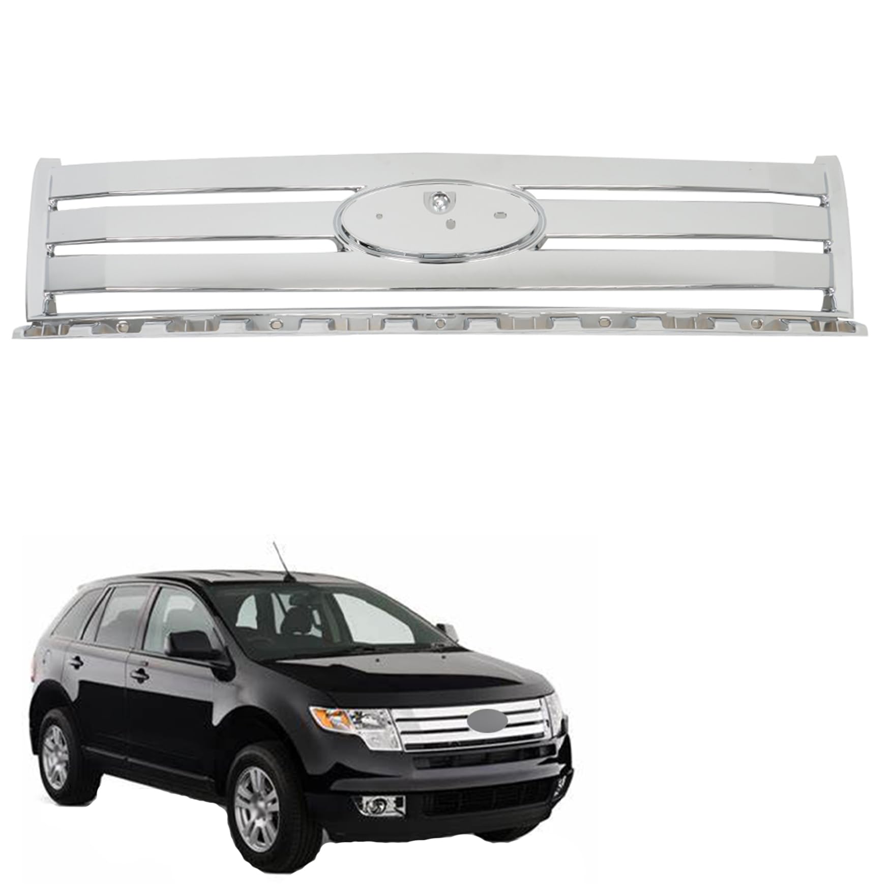 Grille assembly new aftermarket replacement Ford Edge 2007-2010