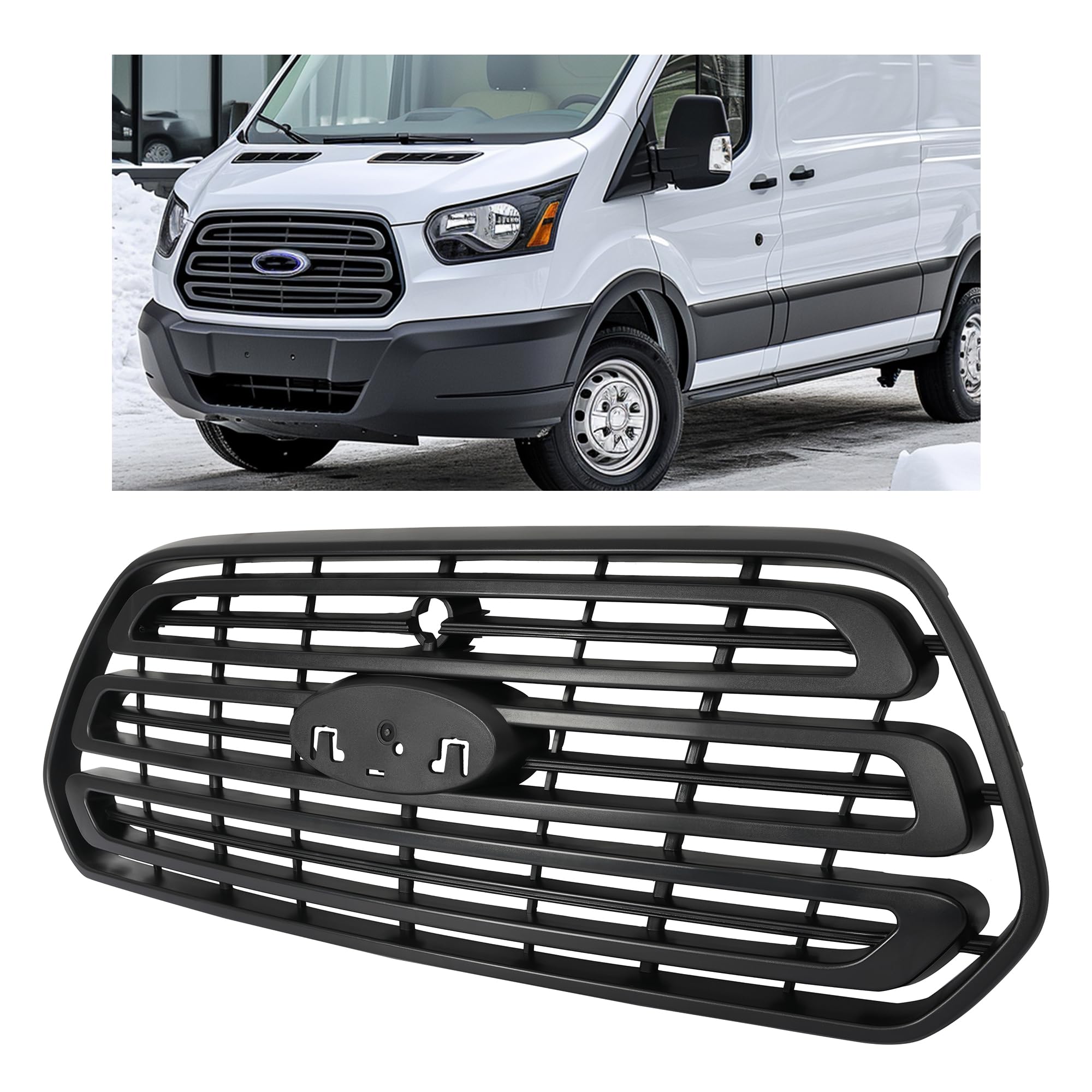 Grille assembly new aftermarket replacement Ford Transit-150 2015-2019