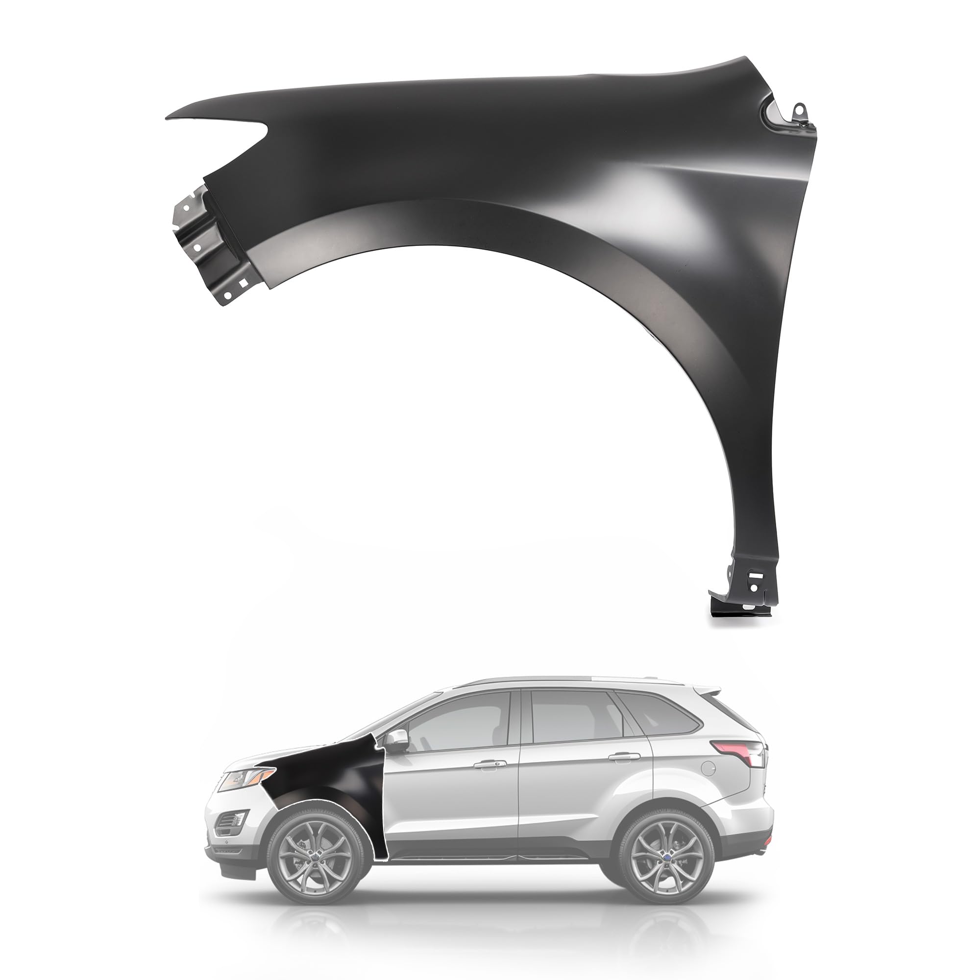 Salpicadera (guardafango) izquierda nueva de reemplazo (aftermarket) Ford Edge 2011-2014