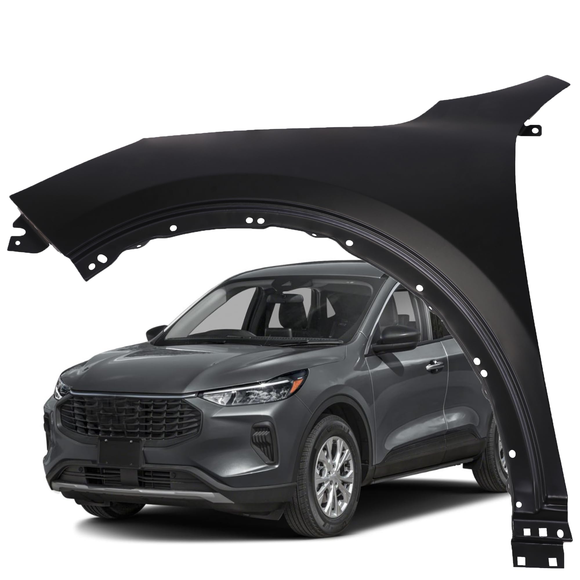 Left front fender assembly new aftermarket replacement Ford Escape 2020-2024