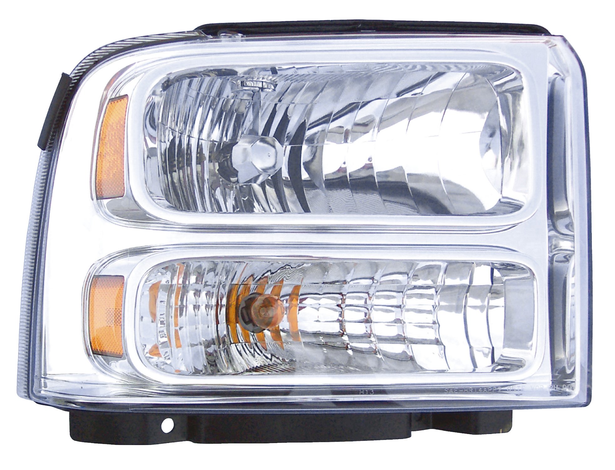Left headlamp assembly composite new aftermarket replacement Ford F-250 Super Duty 2004-2007