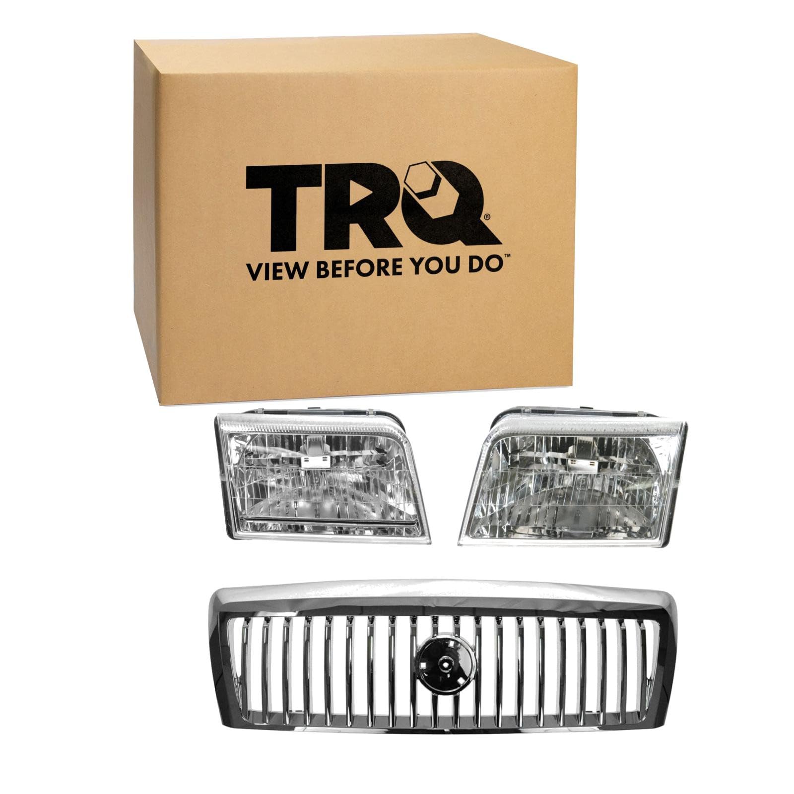 Left headlamp assembly composite new aftermarket replacement Mercury Grand Marquis 2006-2011