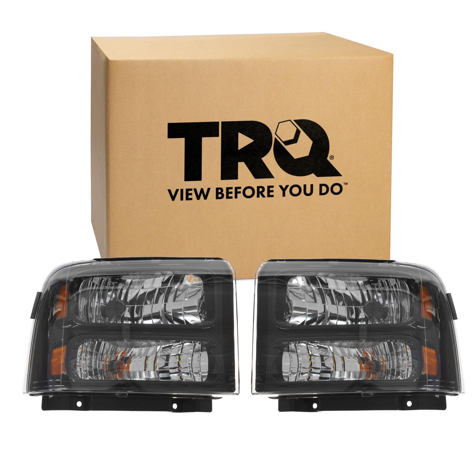 Left headlamp assembly composite new aftermarket replacement Ford F-250 Super Duty 2005-2007