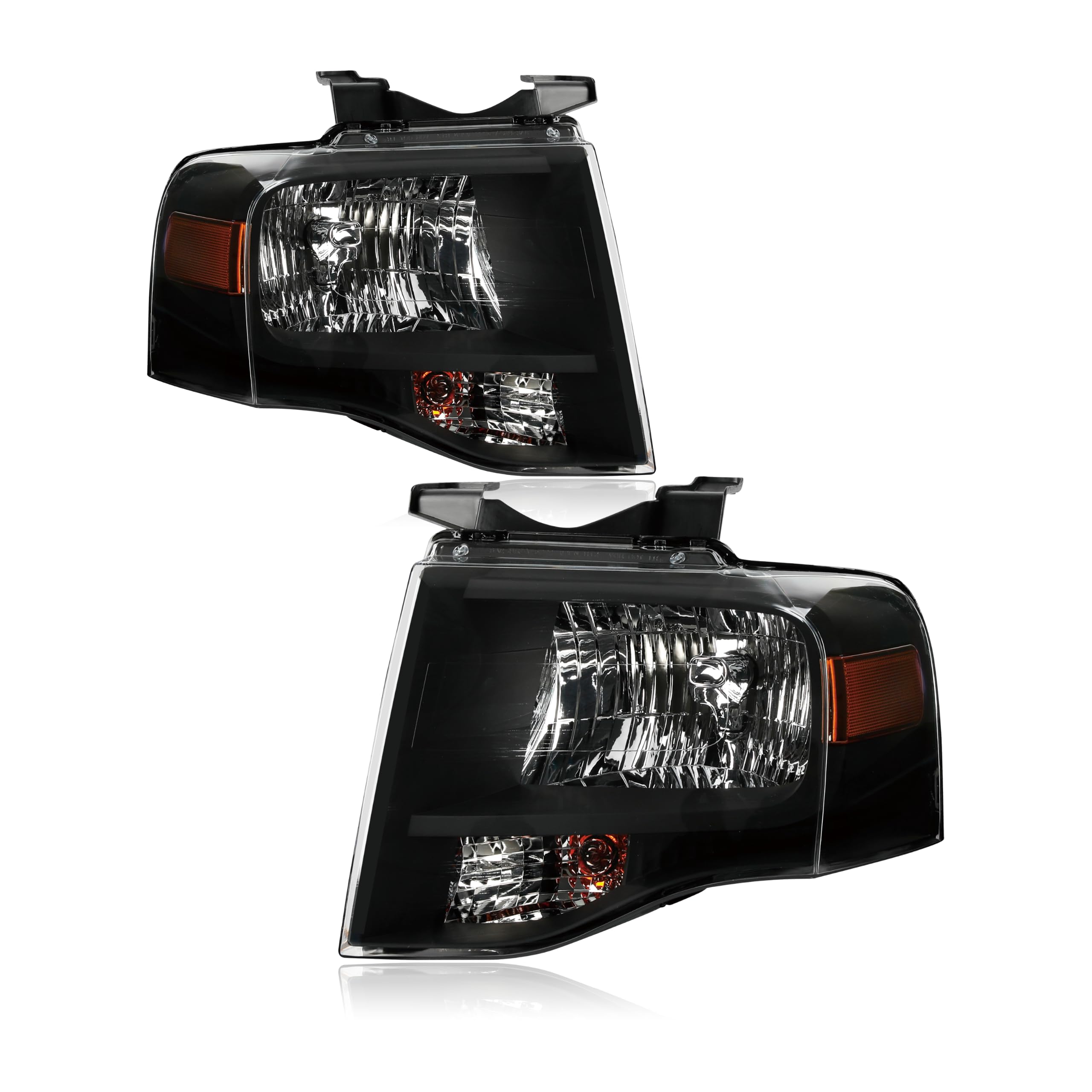 Left headlamp assembly composite new aftermarket replacement Ford Expedition 2007-2014