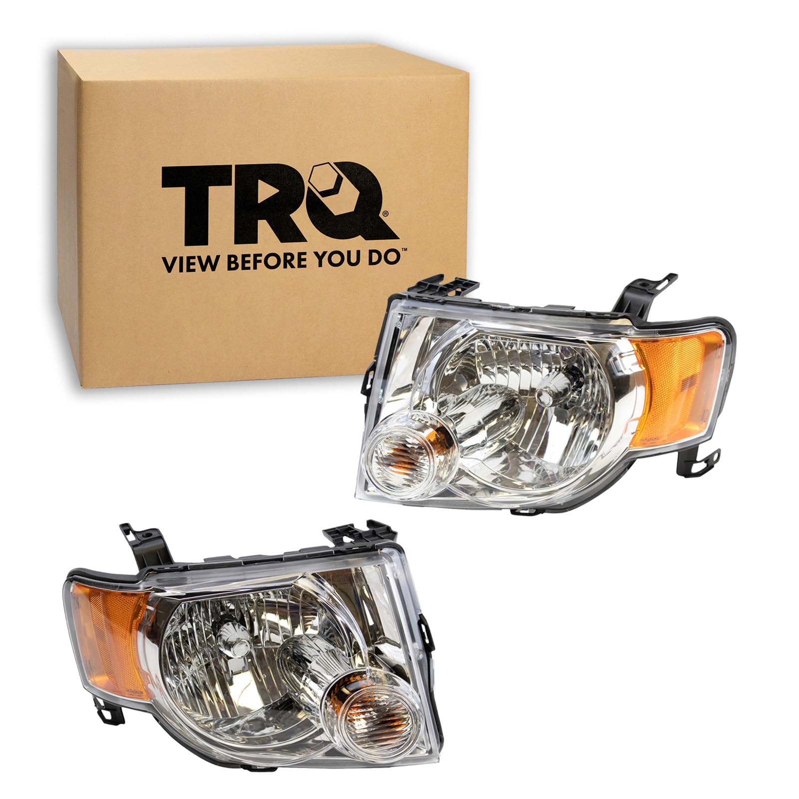 Left headlamp assembly composite new CAPA certified aftermarket Ford Escape 2008-2012
