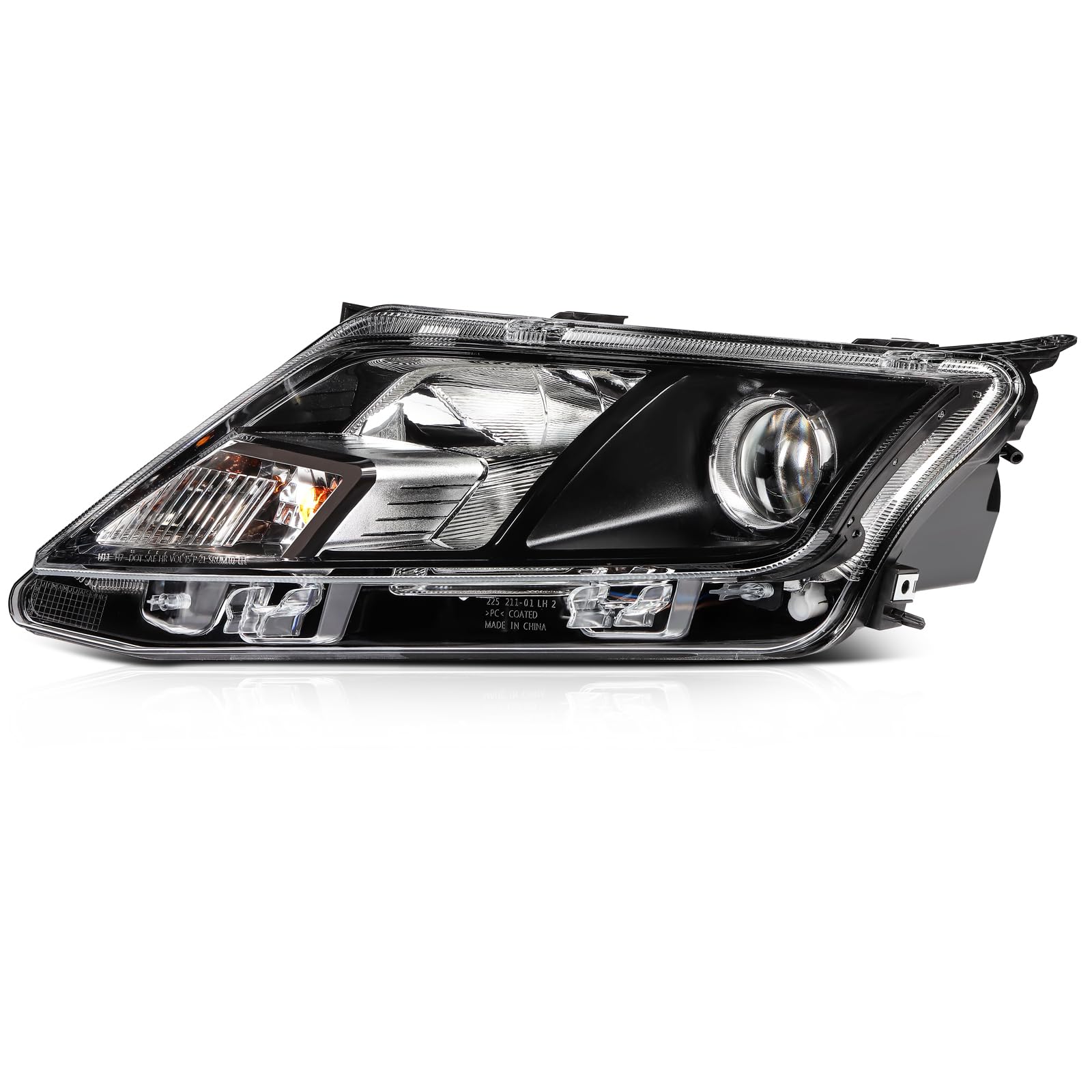 Left headlamp assembly composite new aftermarket replacement Ford Fusion 2010-2012